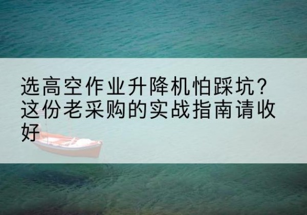 洱源高空作业升降机厂家推荐-选高空作业升降机怕踩坑？这份老采购的实战指南请收好