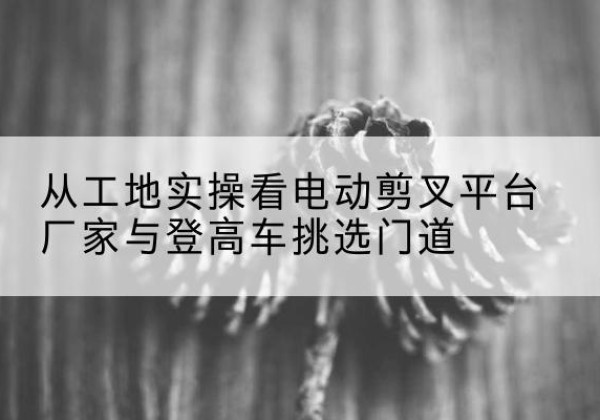洱源电动剪叉升降平台厂家-从工地实操看电动剪叉平台厂家与登高车挑选门道